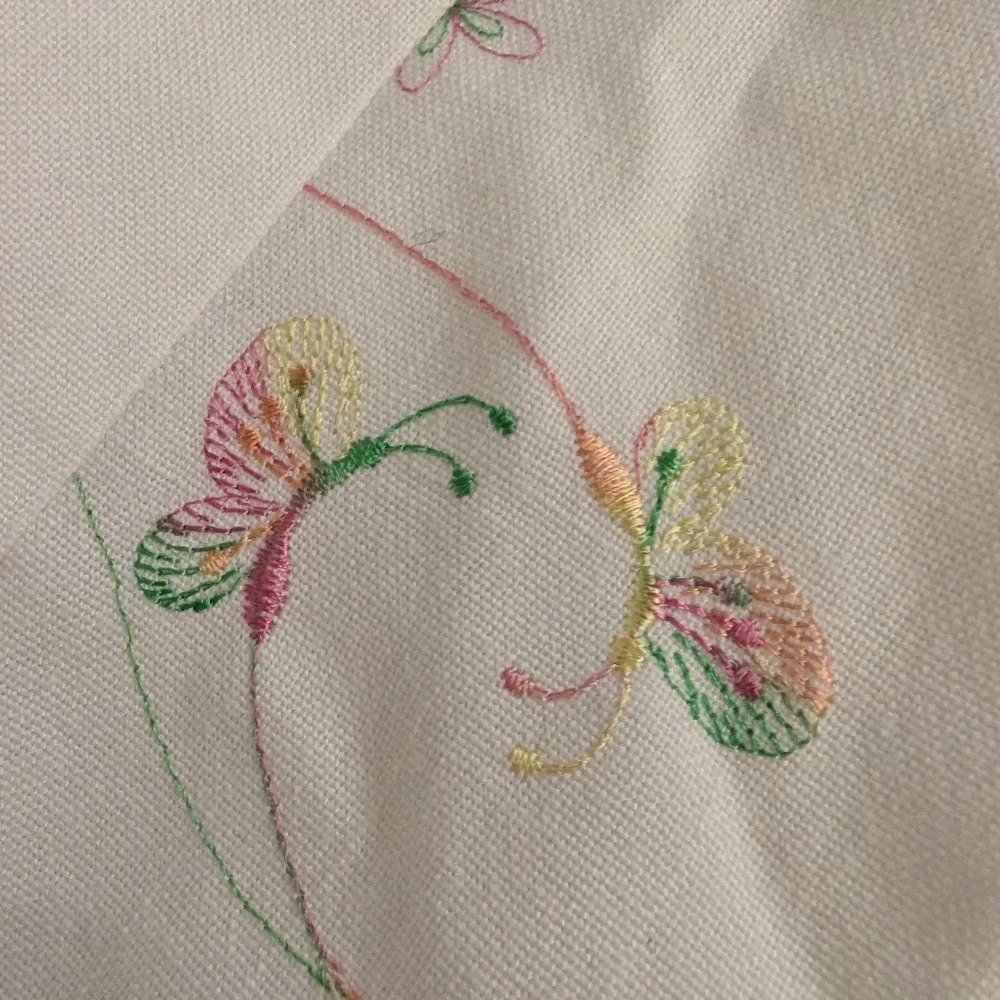 Bonnie Jean White Embroidered Butterfly Sleeveless Spring Dress. Size 5